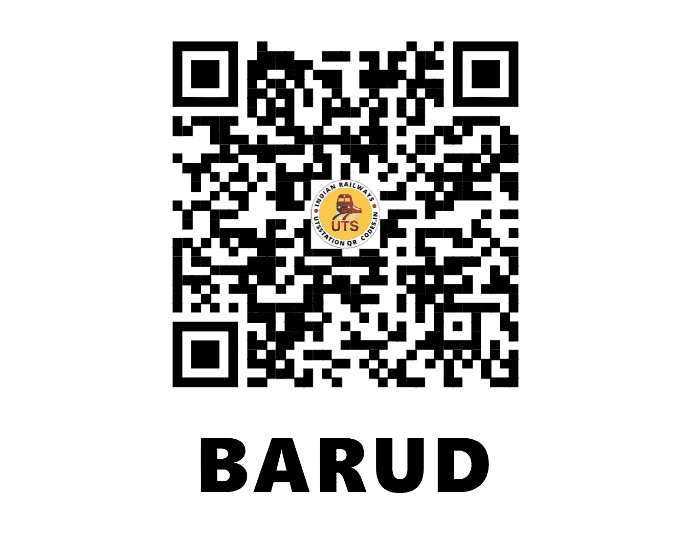 UTS QR Code for BARUD - BRUD - WC (MADHYA PRADESH)